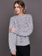 Magnum sweater with lace pattern, knitted in Önling no 1 merino wool and lamana cusi alpaca, light grey
