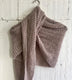 Cloud super light knitted shawl with lace pattern, made in grey rose Lamana Cusi Alpaca