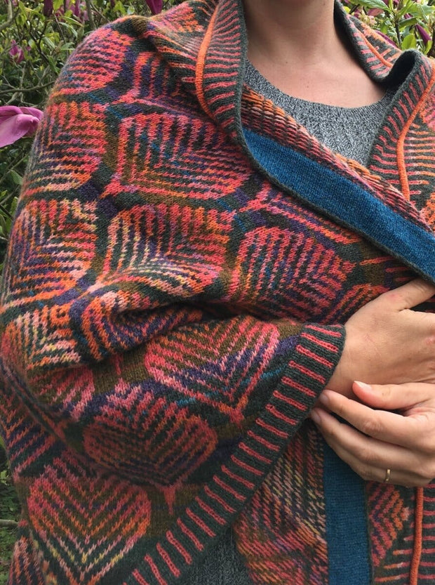 Blodbøg sjal fra Ruth Sørensen, No 20 strikkekit Strikkekit Ruth Sørensen