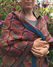 Blodbøg sjal fra Ruth Sørensen, strikkeopskrift Strikkeopskrift Ruth Sørensen