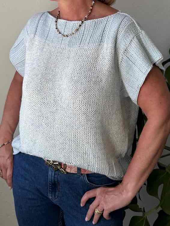 Easy Peasy Rose tee, No 21 + 14 strikkekit
