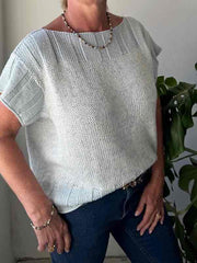 Easy Peasy Rose tee, strikkeopskrift