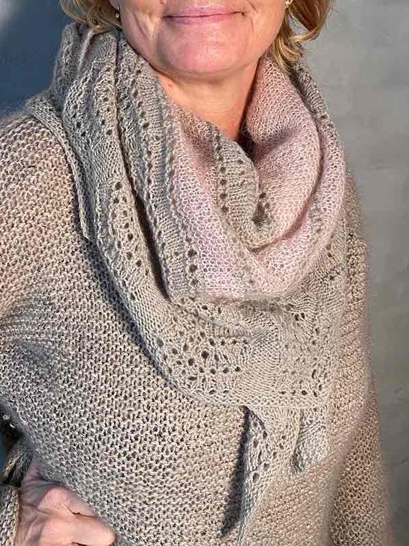 Elinore sjal af Inge - Lis Holst for Önling, strikkeopskrift
