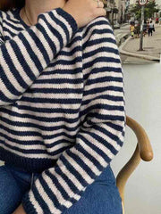 Eva Tee med lange ærmer, No 2 strikkekit