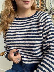 Eva Tee med lange ærmer, No 2 strikkekit