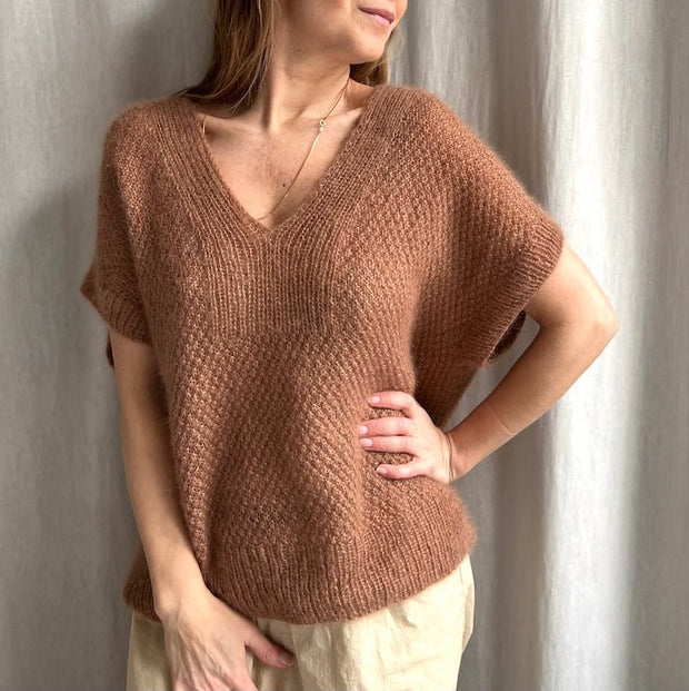 Fungus Slipover V - neck fra Refined Knitwear, silk mohair strikkekit Strikkekit Refined Knitwear
