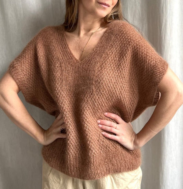 Fungus Slipover V - neck fra Refined Knitwear, silk mohair strikkekit Strikkekit Refined Knitwear