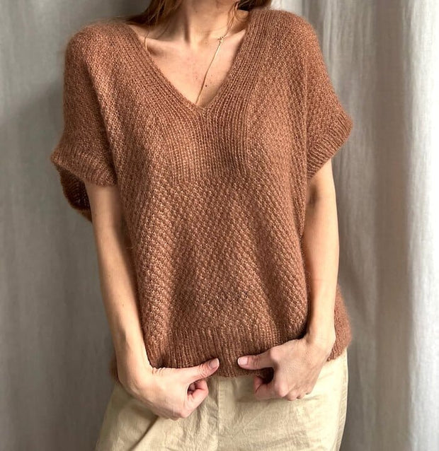 Fungus Slipover V - neck fra Refined Knitwear, strikkeopskrift Strikkeopskrift Refined Knitwear