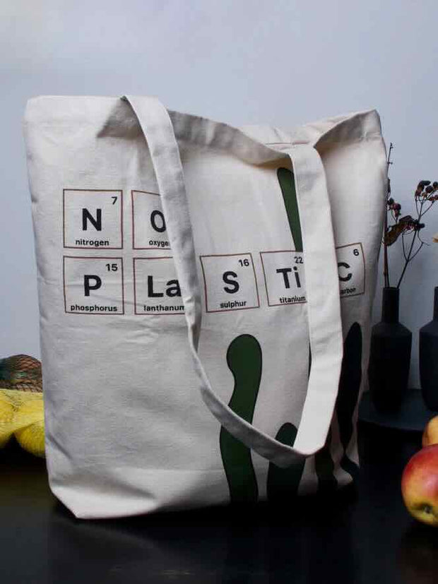 Indkøbsnet i økologisk kanvas bomuld - No plastic