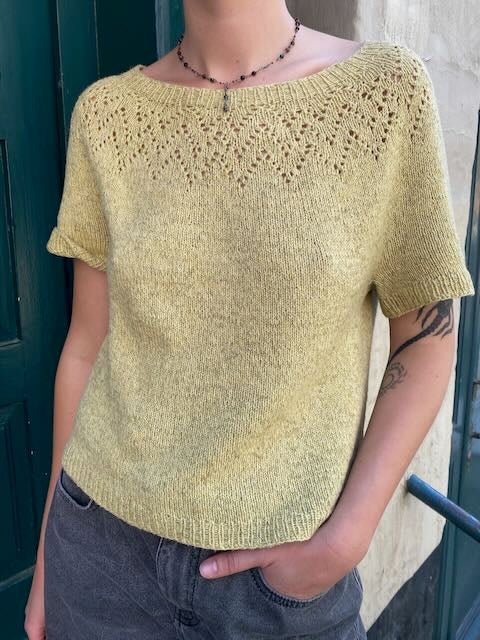Irma T-shirt, strikkeopskrift