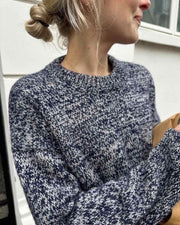Melange sweater fra PetiteKnit, strikkeopskrift Strikkeopskrift PetiteKnit