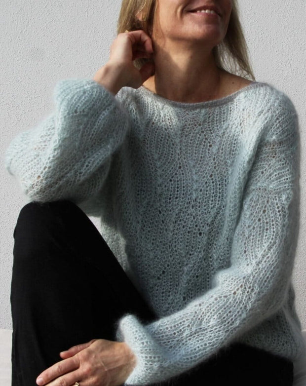 No 18 sweater af VesterbyCrea, strikkeopskrift Strikkeopskrift VesterbyCrea