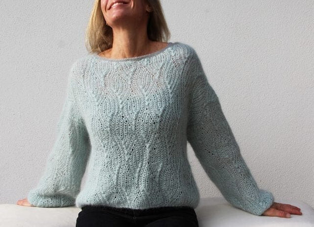 No 18 sweater af VesterbyCrea, strikkeopskrift Strikkeopskrift VesterbyCrea