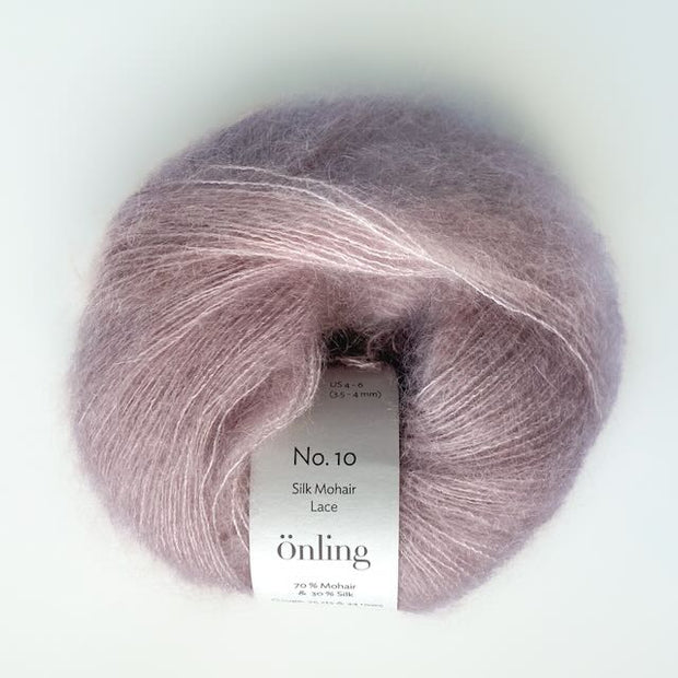 Önling No 10 - silk mohair garn - Grå rose (053)