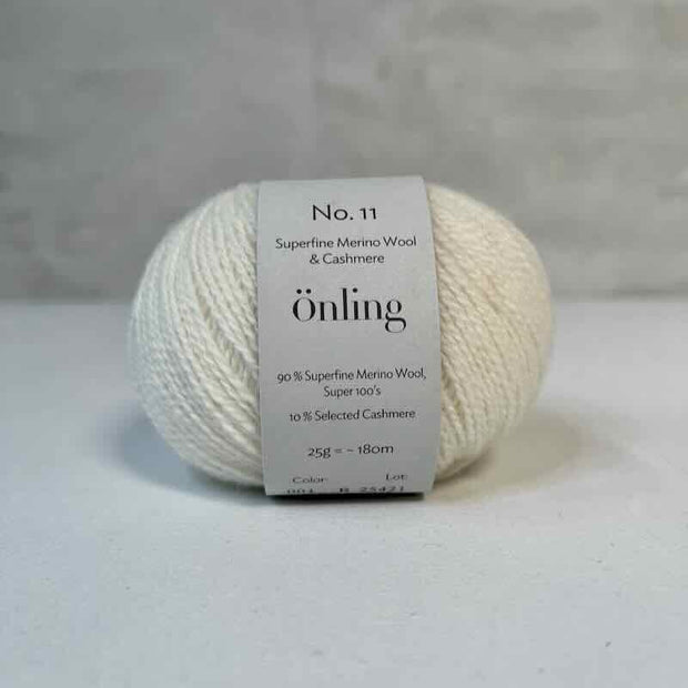 Önling No 11, merino/cashmere garn Garn Önling Garn Råhvid (73 Greggio)