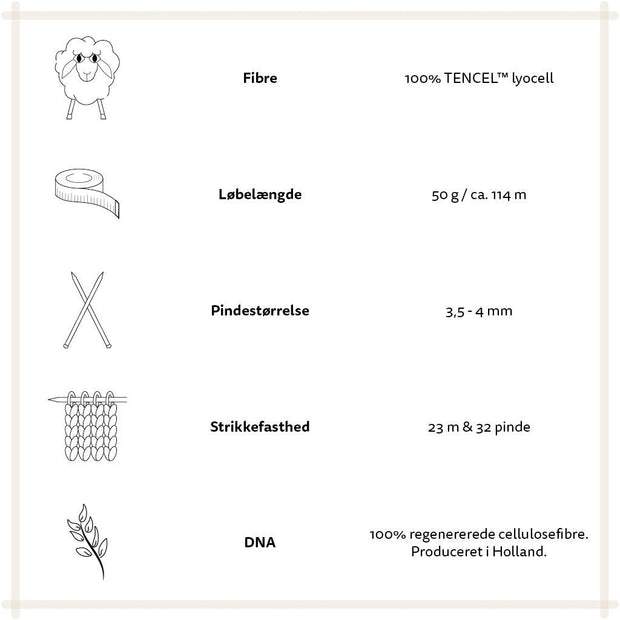 Önling No 14 - 100% Lyocell by Tencel - Råhvid (007) Garn Önling Garn