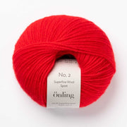 Önling No 2 - merino garn - Rød