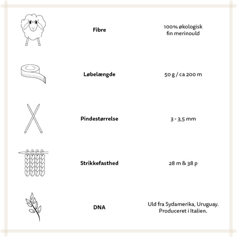 Önling No 4 - 100% økologisk fin merinould