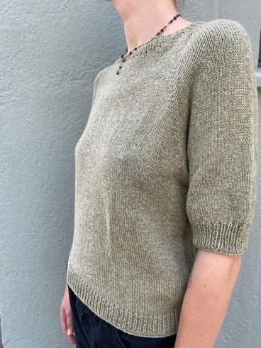 Paloma T-shirt m. pufærmer fra Önling, strikkeopskrift Strikkeopskrift Önling - Katrine Hannibal