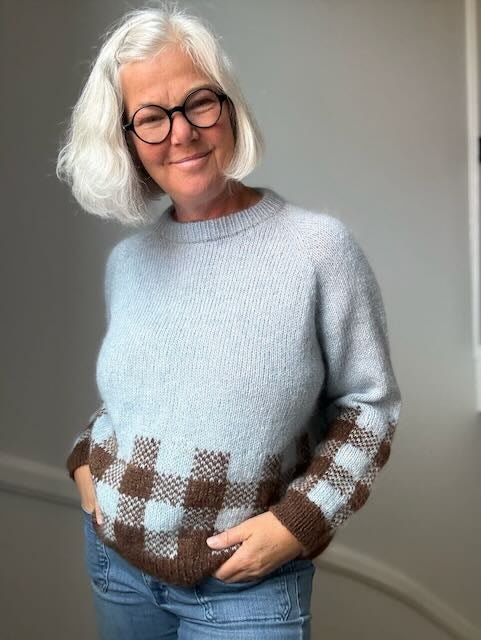 Picnic Sweater af Lene Krogh, pdf strikkeopskrift (DK + NO)
