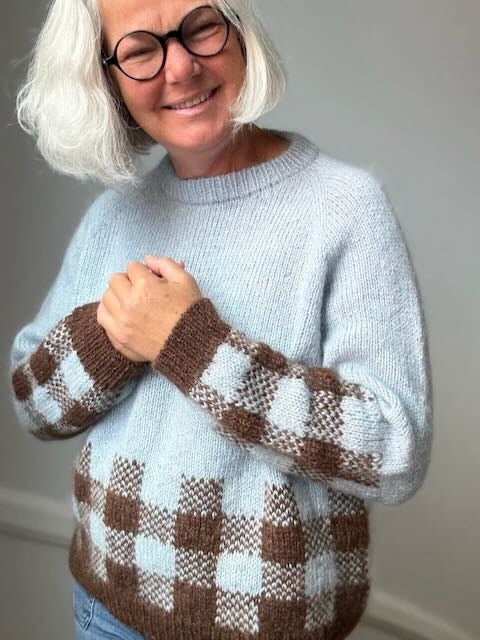 Picnic Sweater, No 20 + silk mohair strikkekit