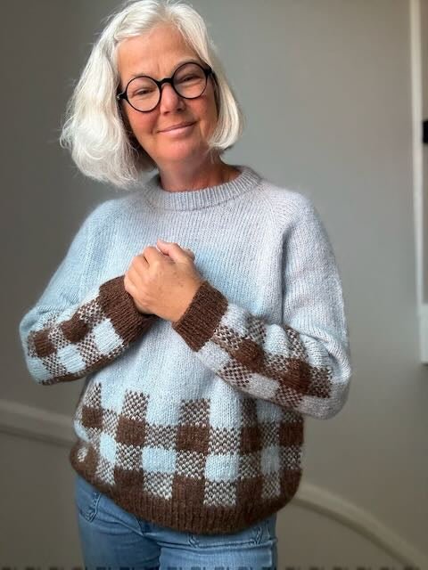 Picnic Sweater, No 20 + silk mohair strikkekit