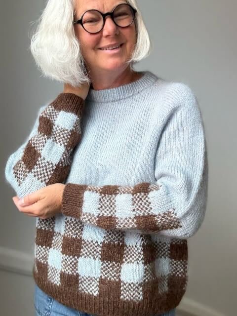 Picnic Sweater, No 20 + silk mohair strikkekit
