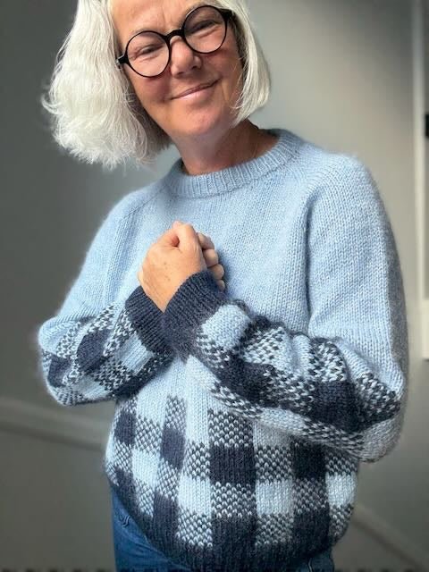 Picnic Sweater, No 3 + silk mohair strikkekit
