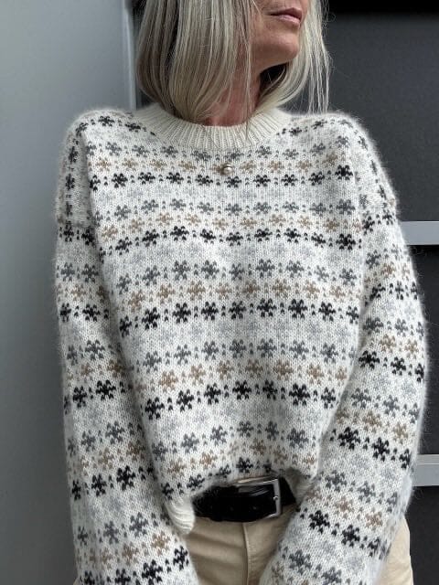 KLADDE OBS NO 3! Rikke Bloom Sweater af Rikke Jönsson, strikkeopskrift (DK) Strikkeopskrift Rikke Jönsson