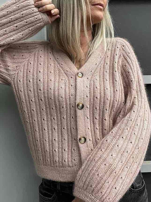 Rikke cardigan No 1 af Rikke Jönsson, strikkekit i No 2 + silk mohair Strikkekit Rikke Jönsson