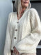 Rikke cardigan No 1 af Rikke Jönsson, strikkekit i No 4 + silk mohair Strikkekit Rikke Jönsson