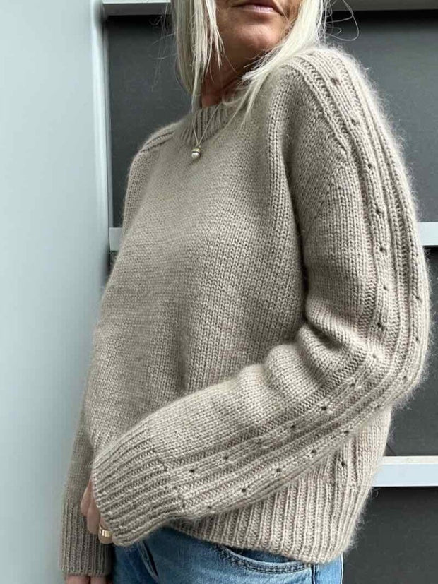 Rikke Sweater No 2 af Rikke Jönsson, strikkekit i No 3 + silk mohair