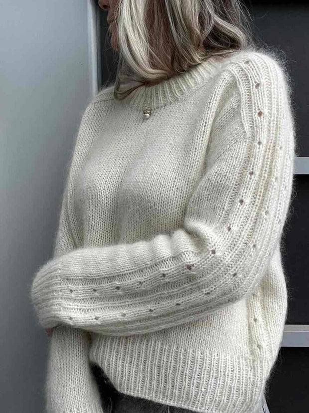 Rikke Sweater No 2 af Rikke Jönsson, strikkekit i No 3 + silk mohair