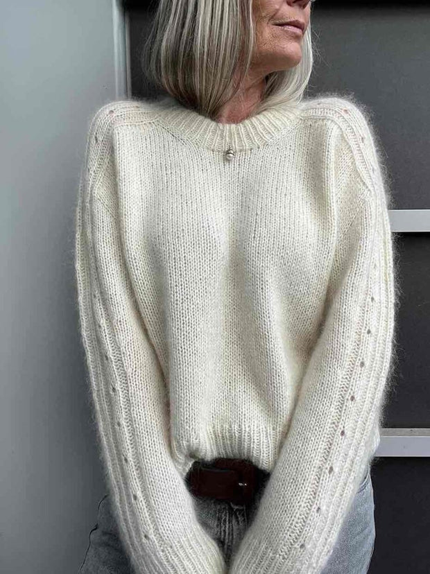 Rikke Sweater No 2 af Rikke Jönsson, strikkekit i No 3 + silk mohair