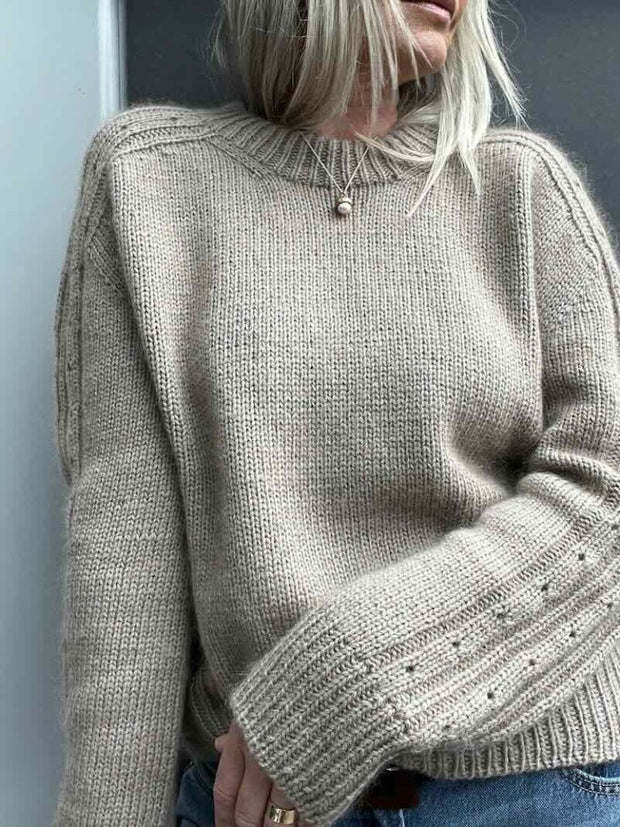 Rikke Sweater No 2 af Rikke Jönsson, strikkekit i No 4 + silk mohair