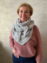 Rosenknop sjal fra Önling, strikkeopskrift Strikkeopskrift Inge - Lis Holst