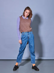 Saga vest fra Spektakelstrik, silk mohair strikkekit Strikkekit Spektakelstrik
