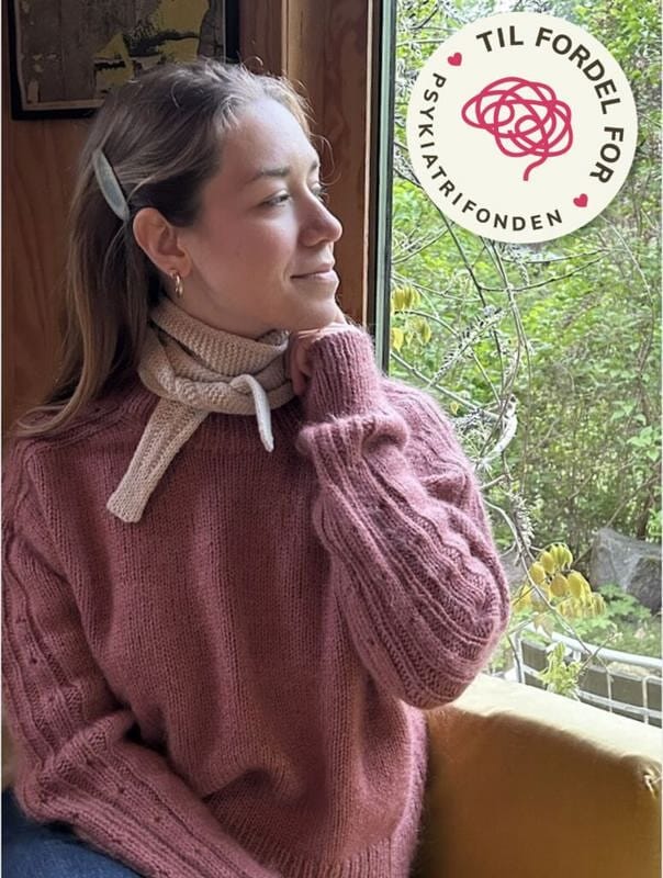 Joy Scarf, No 2 strikkekit (15 kr doneres til psykiatrifonden)