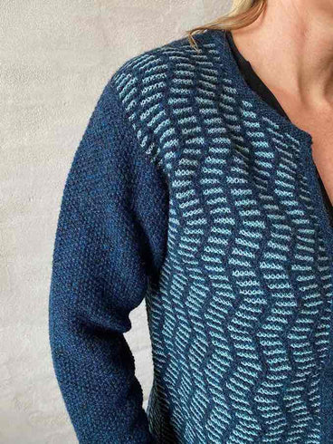Sofi - Combi jakke af Hanne Falkenberg, No 20 + 21 strikkekit