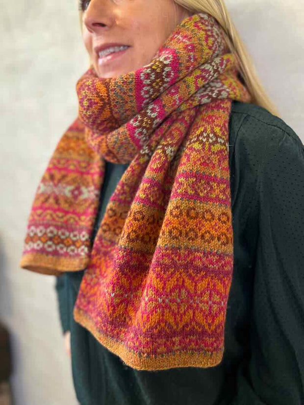 Stella halstørklæde i Fair Isle fra Önling, No 20 strikkekit Strikkekit Ruth Sørensen