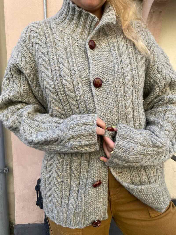Tomas cardigan af Hanne Falkenberg, No 20 strikkekit Strikkekit Hanne Falkenberg