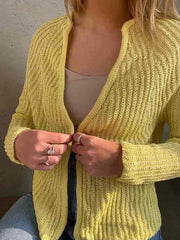 Trio cardigan (ensfarvet) af Hanne Falkenberg, No 21 strikkekit