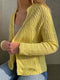 Trio cardigan (ensfarvet) af Hanne Falkenberg, No 21 strikkekit