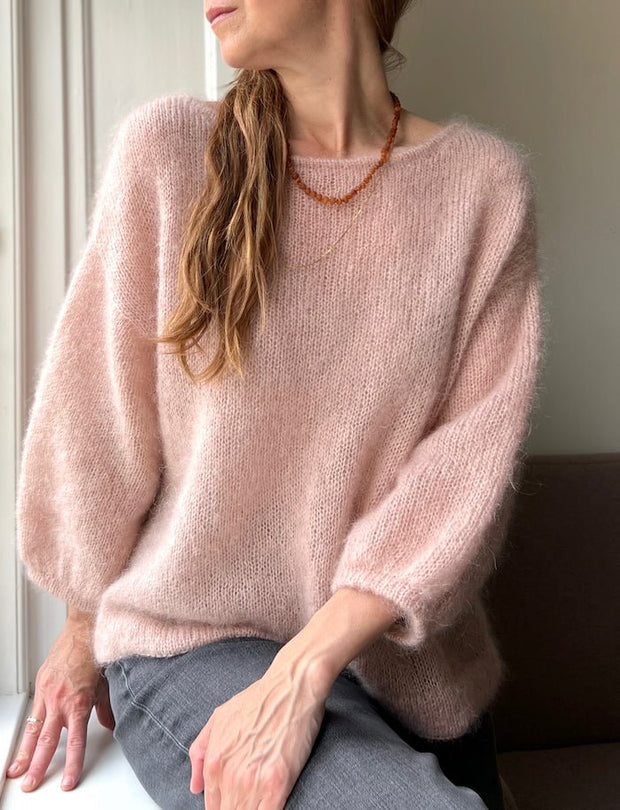 Vinum sweater fra Refined Knitwear, silk mohair strikkekit Strikkekit Refined Knitwear