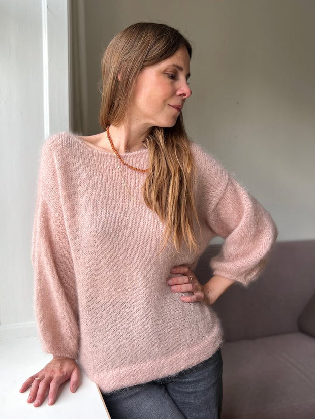 Vinum sweater fra Refined Knitwear, silk mohair strikkekit Strikkekit Refined Knitwear