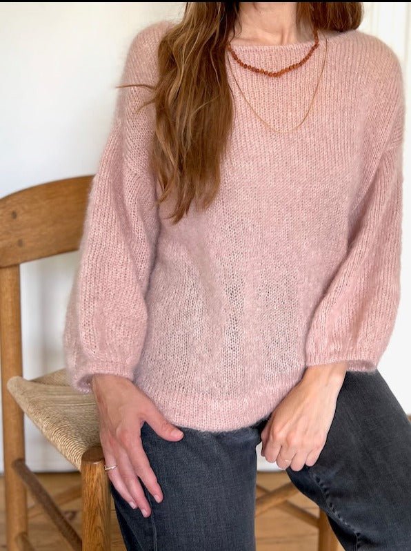 Vinum sweater fra Refined Knitwear, silk mohair strikkekit Strikkekit Refined Knitwear