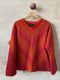 Vivi sweater af Hanne Falkenberg, strikkekit | 08 Orange, 59 Fuchsia, 30 Lindegrøn