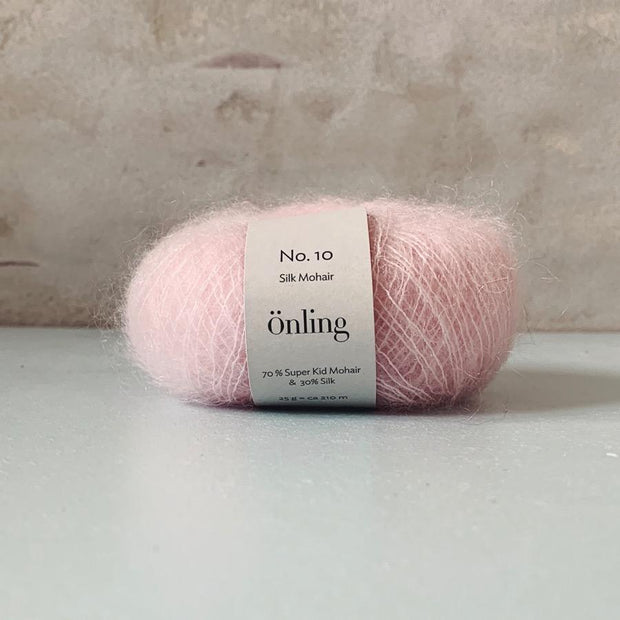 Önling No 10, Silk Mohair garn Garn Önling Lyserød (2476) 