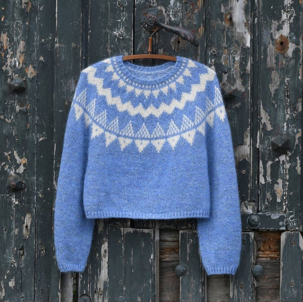 Selene sweater af Anne Ventzel, No 16 + Silk mohair kit Strikkekit Anne Ventzel